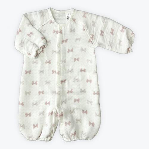 バンブーガーゼ 兼用ドレス リボン柄(リボン×50-70)