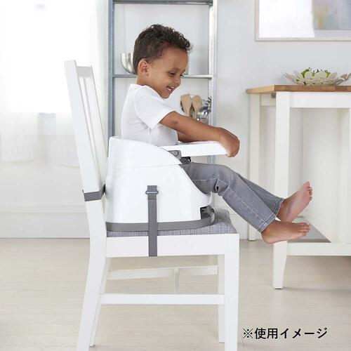 Ingenuity インジェニュイティ ベビーベース 2in1 (カシミヤ) 万能ブースターシート ローチェア お食事チェア 専用収納トレイ付き 6か月頃～