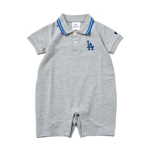 MLB 衿付き半袖カバーオール ドジャース グレー&times;80cm  ベビーザらス限定