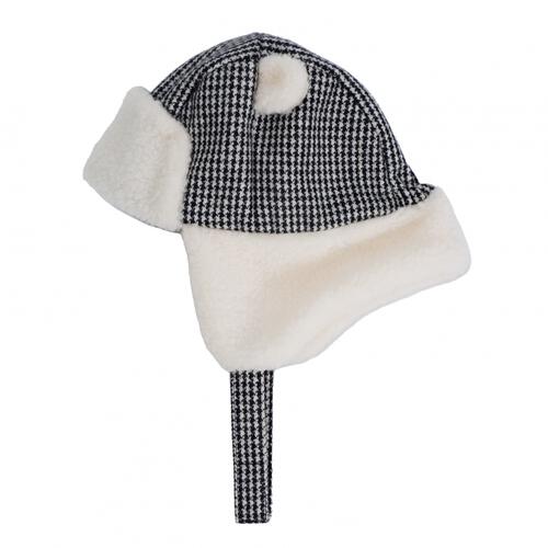 耳付きヒコウ帽 ブラック&times;46cm