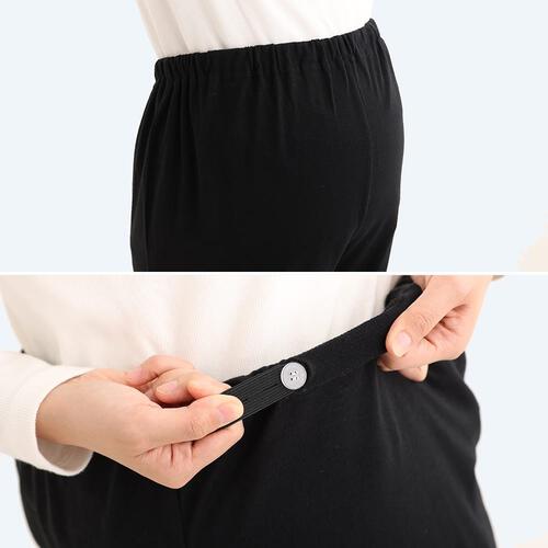 センター授乳開き長袖パジャマ ボーダー&times;M-L  マタニティ プレママ 出産準備