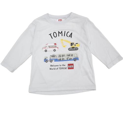 TOMICA トミカ 長袖パジャマ 総柄パジャマ グレー×100cm ベビーザらス限定
