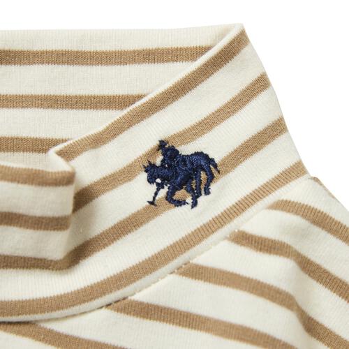 POLO BCS 長袖ボーダーＴシャツ ブラウン&times;80cmベビーザらス限定