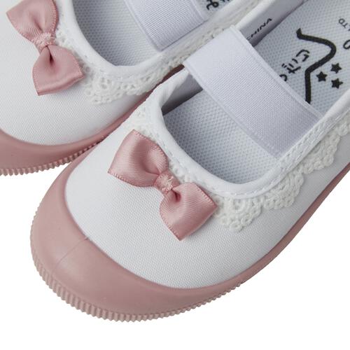 上履き リボン フリル ピンク&times;16cm ベビーザらス限定