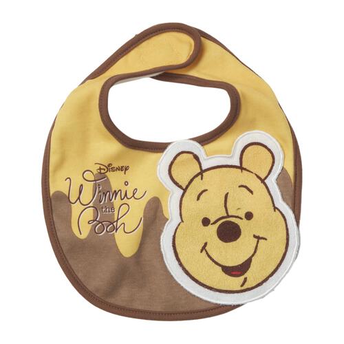 Disney ディズニー 新生児2WAYドレス 長袖 スタイ付き 総柄 くまのプーさん 50-70cm