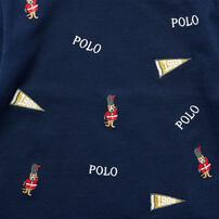 POLO BCS ロゴクマ半袖総柄Ｔシャツ ネイビー&times;80cm ベビーザらス限定 赤ちゃん 出産準備 出産祝い ベビー服 子供服