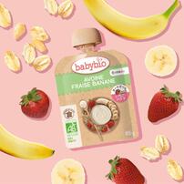 babybio ベビービオ ベビーオートミール 4種セット バナナ アップル・キャロット ストロベリー・バナナ ブルーベリー・バナナ【有機食材 ベビーオートミール 離乳食 ベビーフード】【6カ月～】