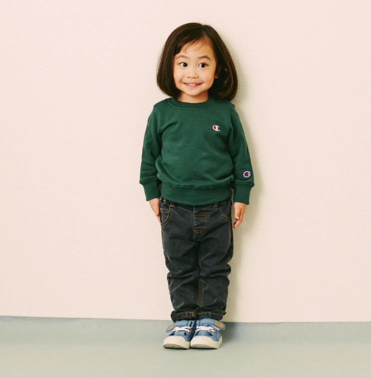 Champion チャンピオン 長袖トレーナー グリーン×80cmベビーザらス限定