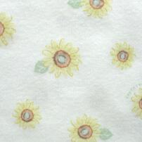 2枚組 抗菌半袖シャツ肌着 フライス ひまわり パープル&times;90cm