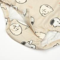 SNOOPY 長袖ロンパース タイツセット 総柄 スヌーピー ベビーザらス限定