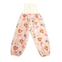 パウパトロール 長袖パジャマ 裏綿ダイヤキルト 総柄丸首 ピンク×110cm