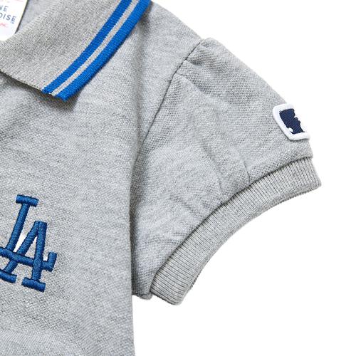 MLB 鹿の子女児半袖ロンパース グレー&times;70cm  ベビーザらス限定