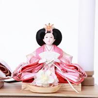 【雛人形】ケース親王飾り 花尽しアクリルケース