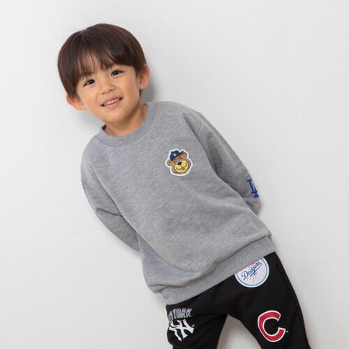 ベビーザらス限定　ＭＬＢ クマ柄トレーナー(グレー×90cm)