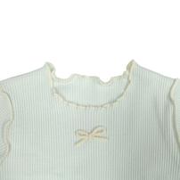 半袖ロンパース肌着 2枚組 リブメローボーダー ミント&times;70cm ベビーザらス限定