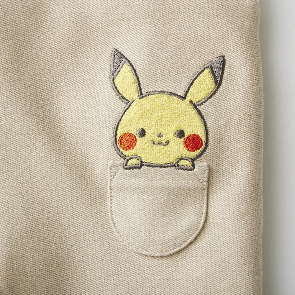 monpoke モンポケ サロペット風ロンパース(ベージュ×80cm