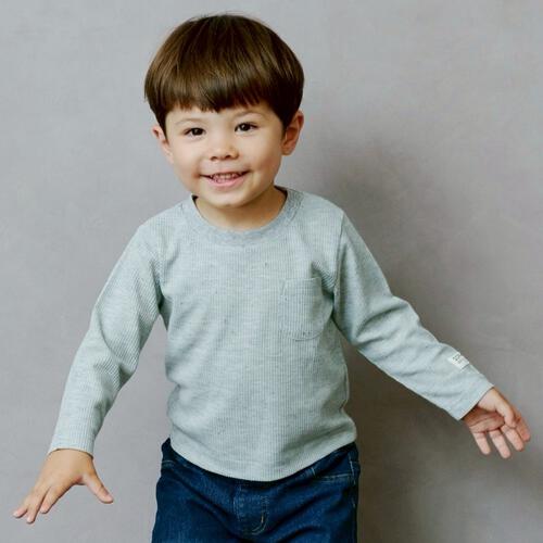 sophitica ワッフルカラフルネップTシャツ グレー&times;95cm