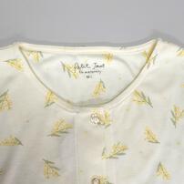 Petit jouet for maternity プティジョエット 長袖ウエスト切替パジャマ 腹巻レギンス スムース ミモザ柄(ナチュラル&times;L-LL) マタニティ プレママ 出産準備