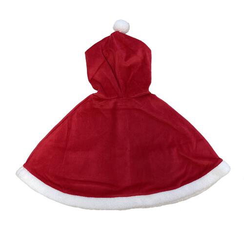 クリスマスマントベロア レッド×70-90cm ベビーザらス限定