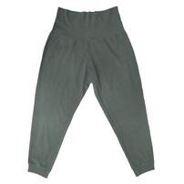 マタニティパンツ  ストレッチリップルリブ ジョガーパンツ チャコール×M