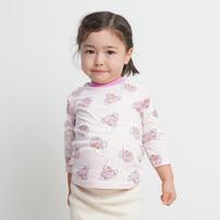 Disney ディズニー ヤングオイスター 長袖Tシャツ 天竺 総柄 ピンク&times;95cm ベビーザらス限定