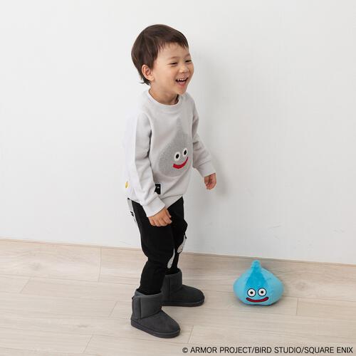 ドラクエベビー＆キッズ サガラ刺繍スウェットシャツ メタルスライム(グレー×約80cm)