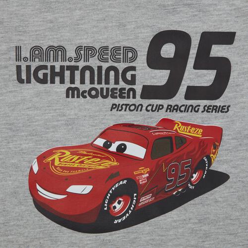 Disney ディズニー カーズ 長袖Tシャツ 天竺 グレー&times;100cm ベビーザらス限定