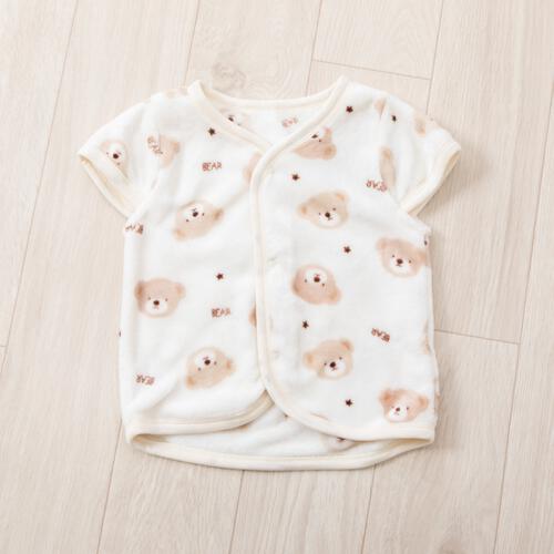 パジャマベスト フリース クマ柄 ベージュ×80-95cm ベビーザらス限定