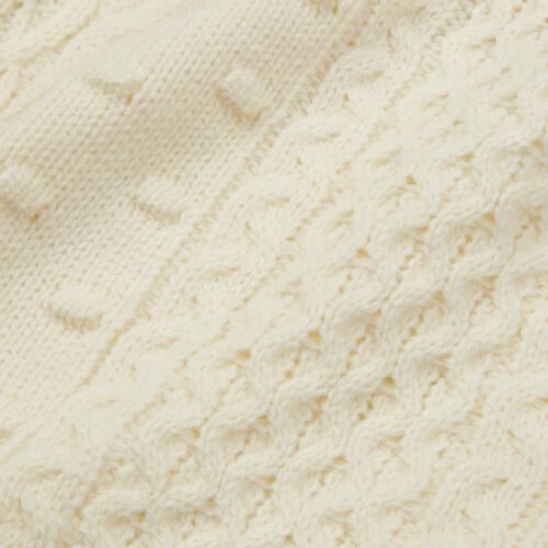 ベビーザらス限定　RAT-A-TATR ラッタッター ケーブルニット(ホワイト&times;80cm)