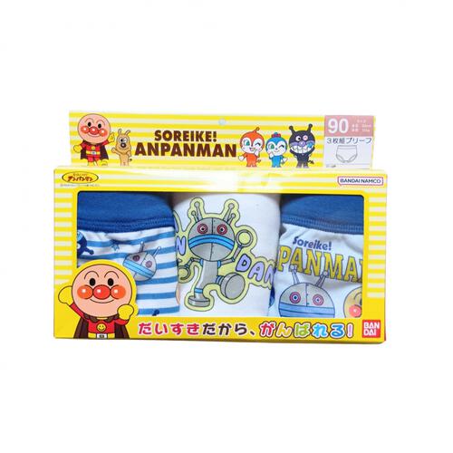 ANPANMAN アンパンマン ブリーフ 3枚組 ブルー&times;100cm