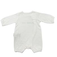 BEAMS mini 長袖前開きロンパース ロゴ ビームスミニ(ホワイト×50-60cm) ベビーザらス限定