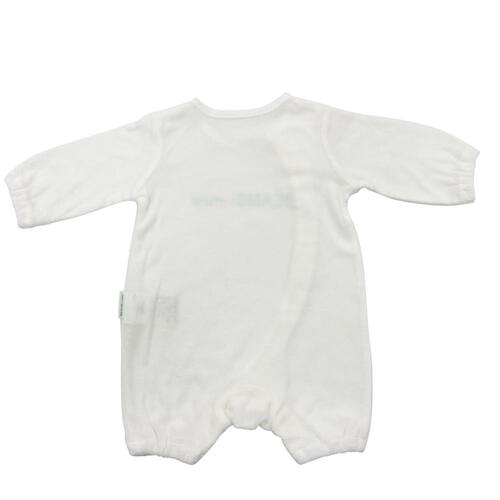 BEAMS mini 長袖前開きロンパース ロゴ ビームスミニ(ホワイト×50-60cm) ベビーザらス限定