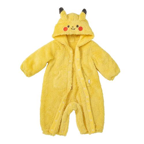 monpoke モンポケ 長袖ロンパース ピカチュウなりきり イエロー×90cm