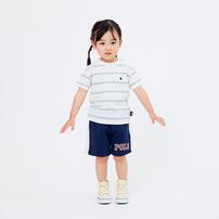 POLO BCS 鹿の子マルチボーダー半袖Ｔシャツ オフホワイト&times;90cm ベビーザらス限定 赤ちゃん 出産準備 出産祝い ベビー服 子供服