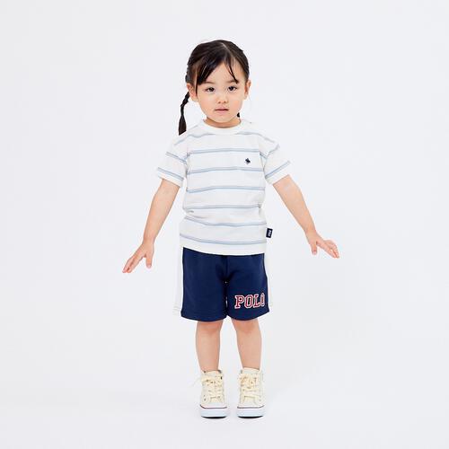 POLO BCS 鹿の子マルチボーダー半袖Ｔシャツ オフホワイト&times;90cm ベビーザらス限定 赤ちゃん 出産準備 出産祝い ベビー服 子供服