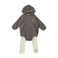 POLO BCS レギンス付フードロンパース チャコール×70cm ベビーザらス限定