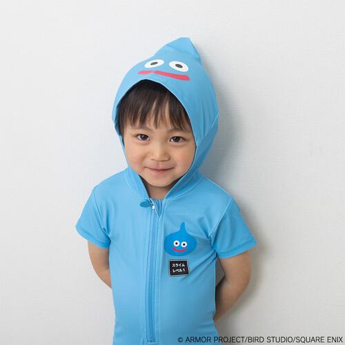 ドラクエベビー＆キッズ スライムなりきり水着 ブルー&times;90cm