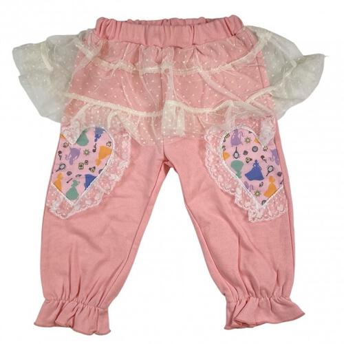 【Sophitica × tsumashi1118さん】Disney プリンセス 裏毛チュールパンツ ピンク×130cm ベビーザらス限定