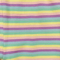 sophitica デイリーパンツ ボーダーリブレギンス ピンク&times;80cm