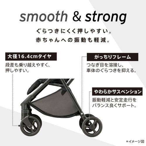 Aprica アップリカ Viit ヴィット  (シルバーグリーン) B型ベビーカー 簡単折りたたみ 姿勢サポート 7ヶ月～4歳頃対応