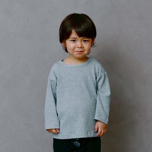 ローリーズファームベビー 楊柳ロングスリーブTシャツ (グレー&times;100cm) ベビーザらス限定