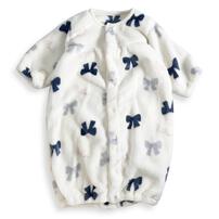 ２WAYドレスオール フリース リボン柄 グレー×50-60cm