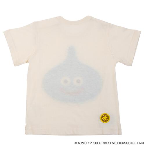 ドラクエベビー＆キッズ 半袖Tシャツ サガラ刺繍 スライム ホワイト&times;130cm