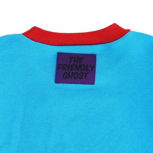 【Universal &times; chimajiro0730さん】 キャスパー 配色トレーナー ブルー&times;110cm