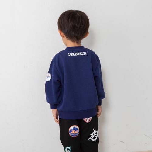 ベビーザらス限定　ＭＬＢ チームロゴトレーナー(ネイビー×90cm)