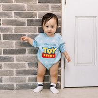 ディズニー 長袖さがらボディスーツ ドッカン トイストーリー(サックス×80cm) ベビーザらス限定