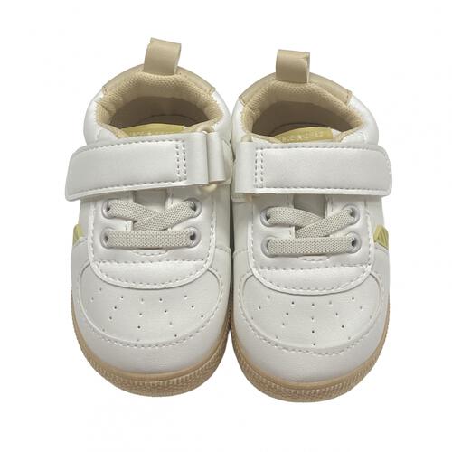 ワンベルトシューズ PUベーシック ホワイト×13.0cm