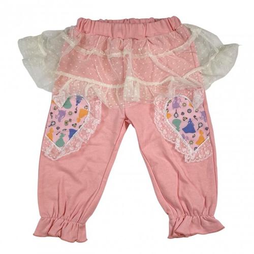 【Sophitica × tsumashi1118さん】Disney プリンセス 裏毛チュールパンツ ピンク×90cm ベビーザらス限定