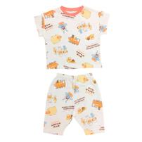 アンパンマン アンパンマン号総柄半袖パジャマ メッシュ オフシロ&times;95cm