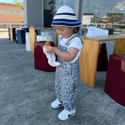 【FirstCloset&times;mioさん】サロペット ブルー&times;90cm